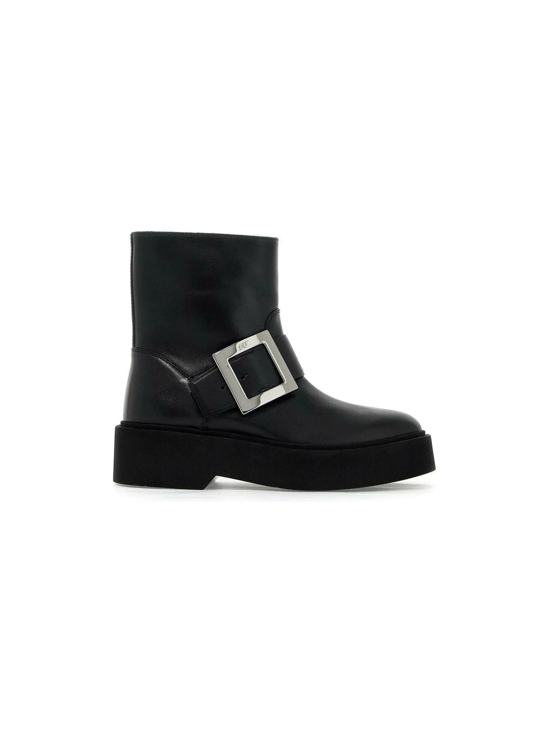 Rangers Leather Platform Ankle Boots