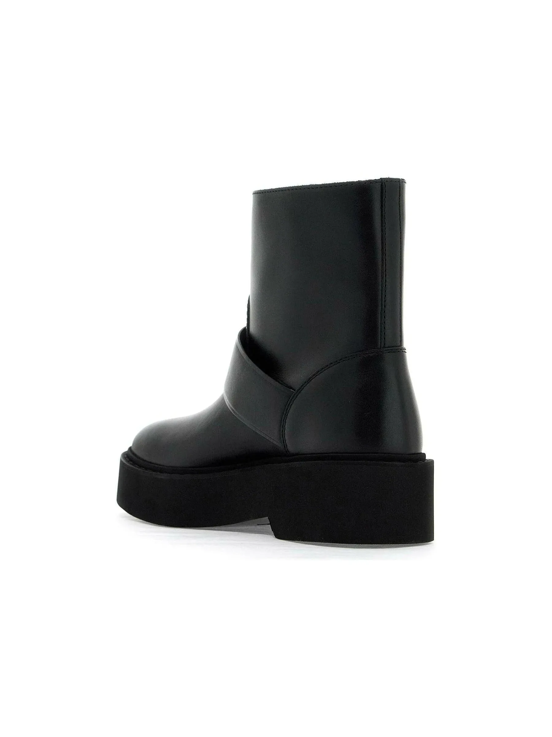 Rangers Leather Platform Ankle Boots