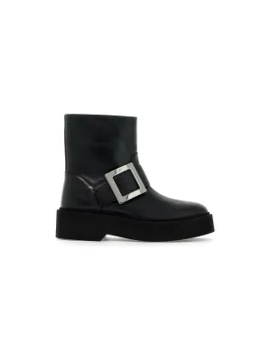 Rangers Leather Platform Ankle Boots